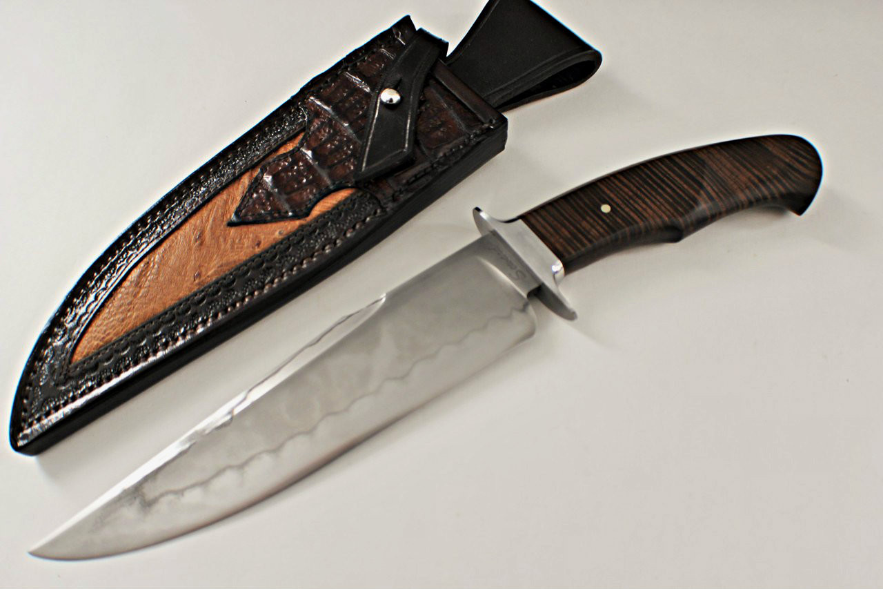 Ben Seward Custom Koa Wood Fighter Fixed Blade Knife (Satin)