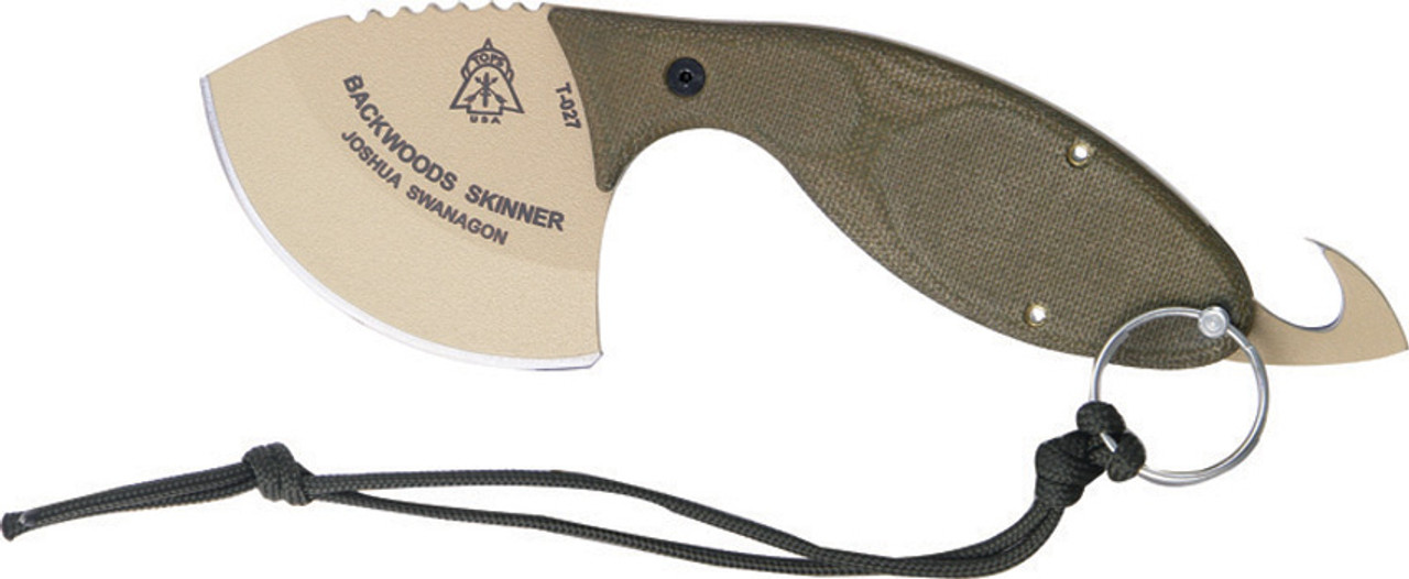 Tops Backwoods Skinner Fixed Blade Knife - Guthook