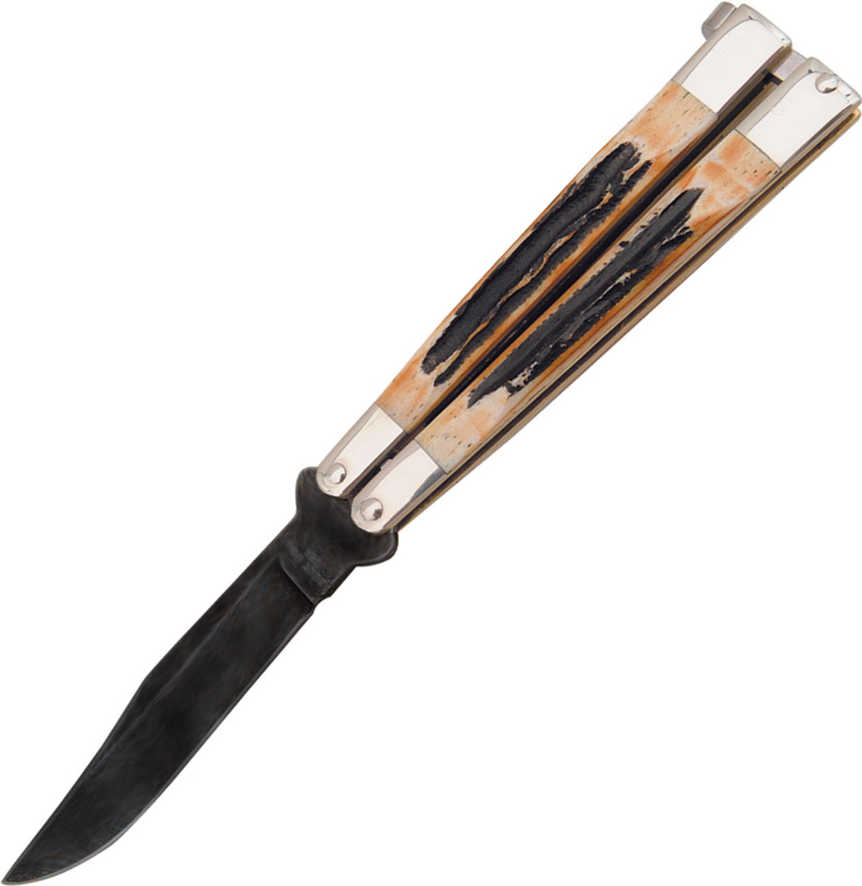 Bear & Son Butterfly Knife Stag (Black)