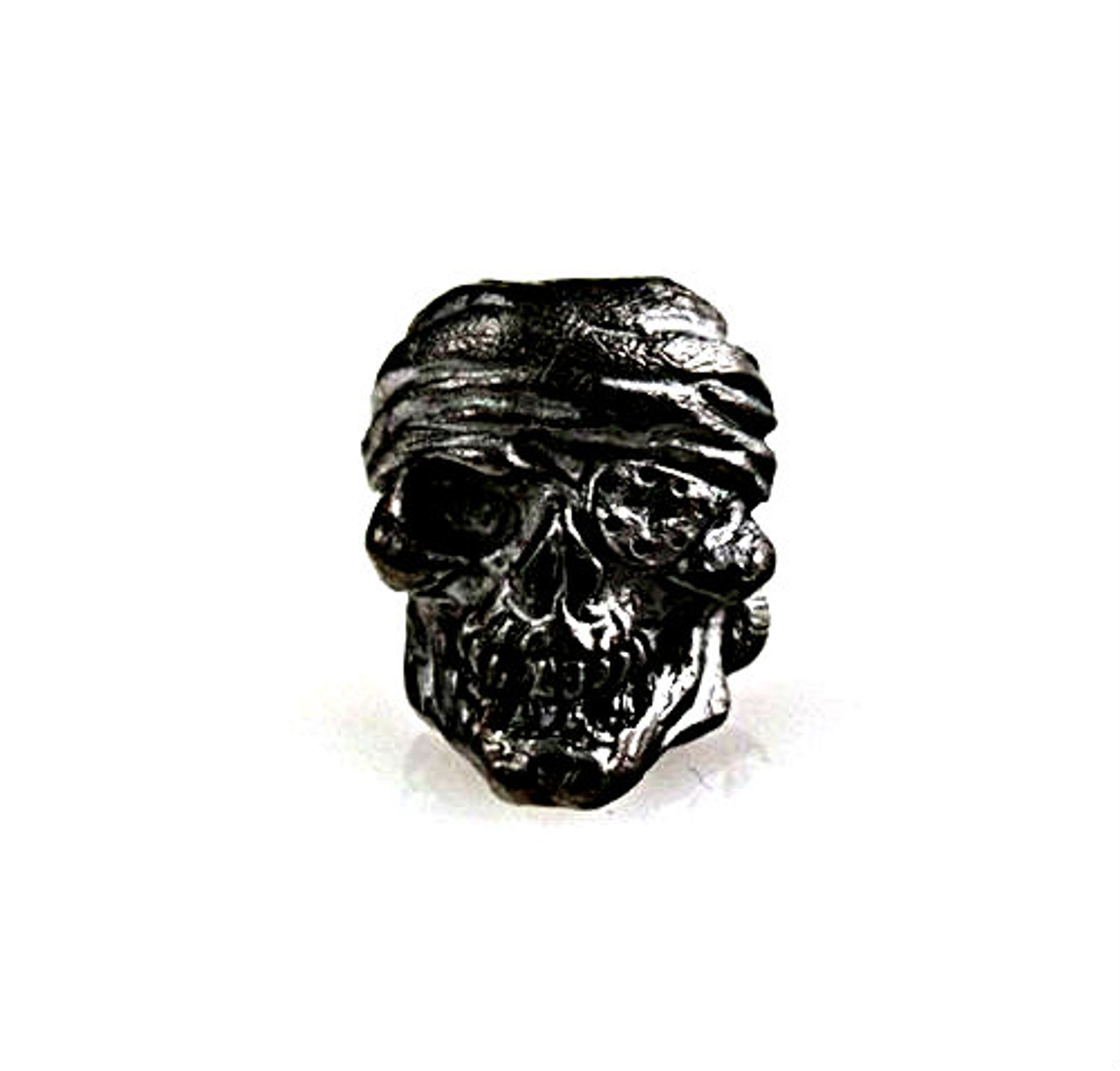 Schmuckatelli One Eyed Jack Skull Bead (Hematite Matte)