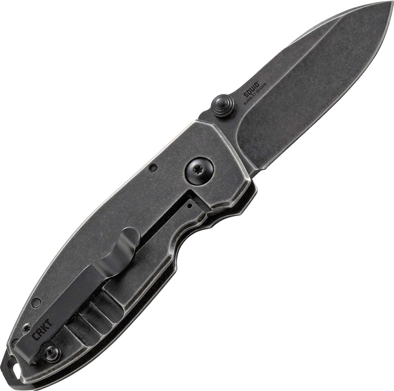 CRKT Lucas Burnley Squid Black Frame Lock Knife (Stonewash)