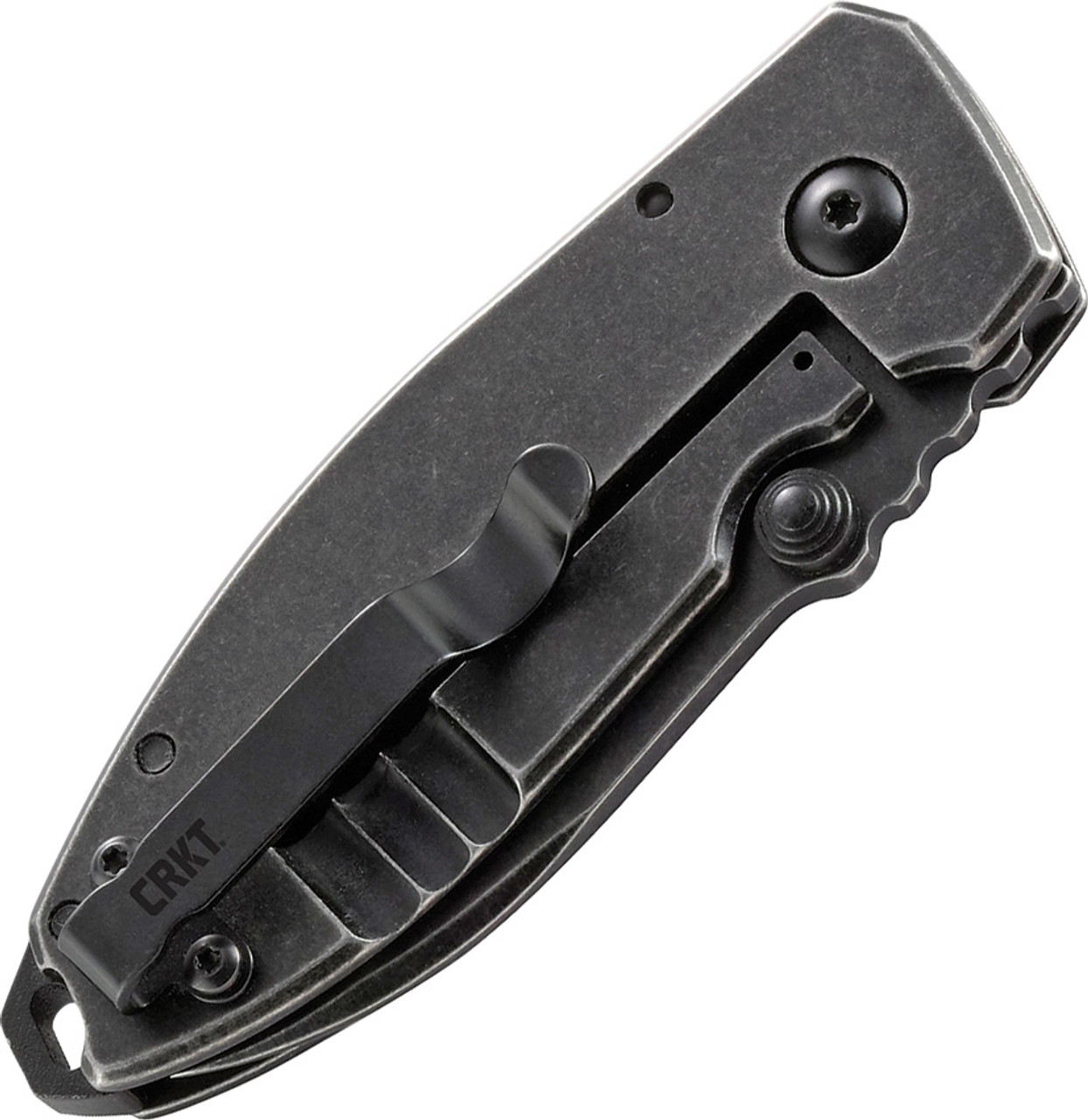 CRKT Lucas Burnley Squid Black Frame Lock Knife (Stonewash) Closed