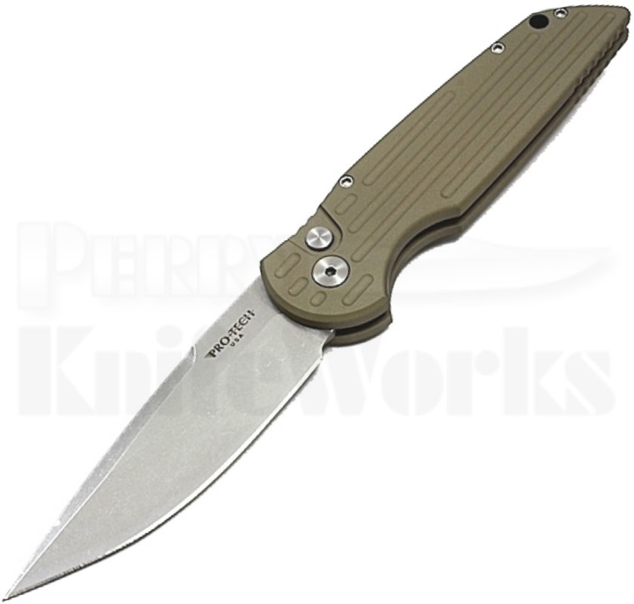 Protech TR-3.31 Tactical Response Desert Sand Auto Knife (Stonewash)