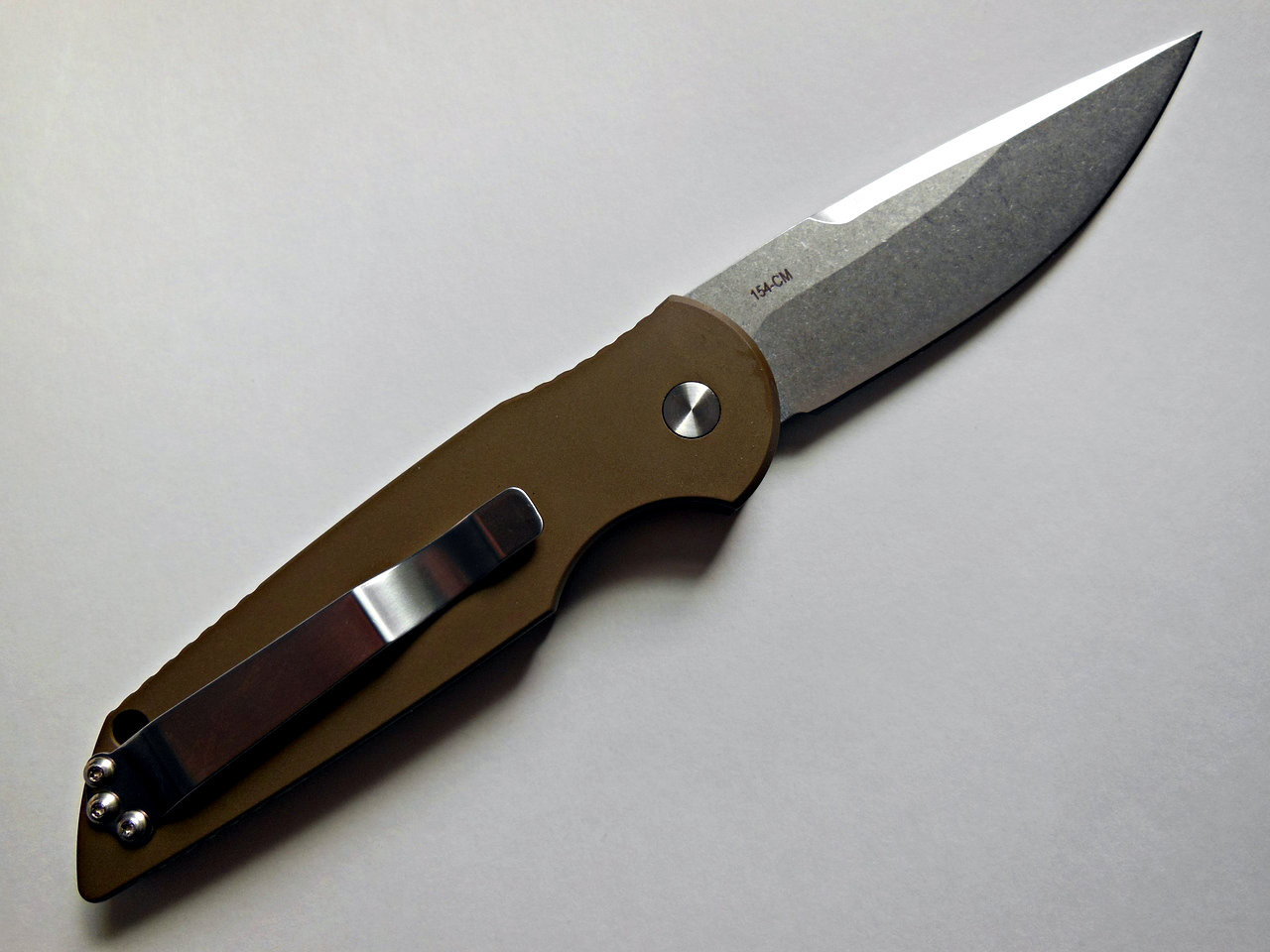 Protech TR-3.31 Tactical Response Desert Sand Auto Knife (Stonewash)