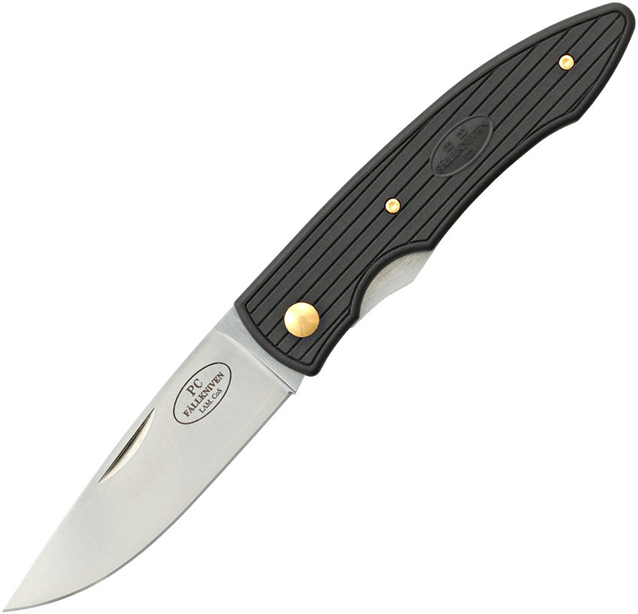 Fallkniven PC Black/Gold Linerlock Knife (Satin)