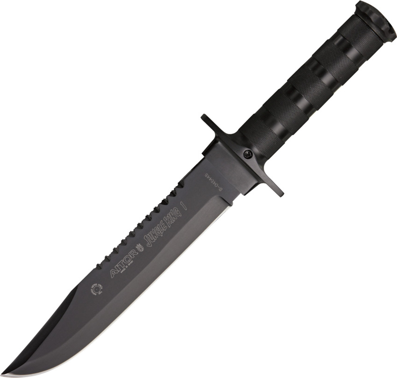 AITOR Jungle King I Double Cut Sawback Knife (Black)