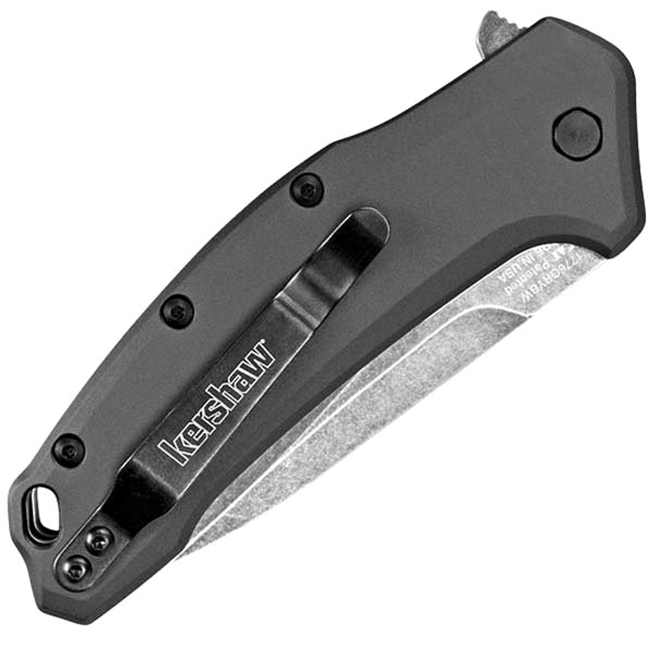 Kershaw Link A/O Tanto Linerlock Flipper Knife (Blackwash)