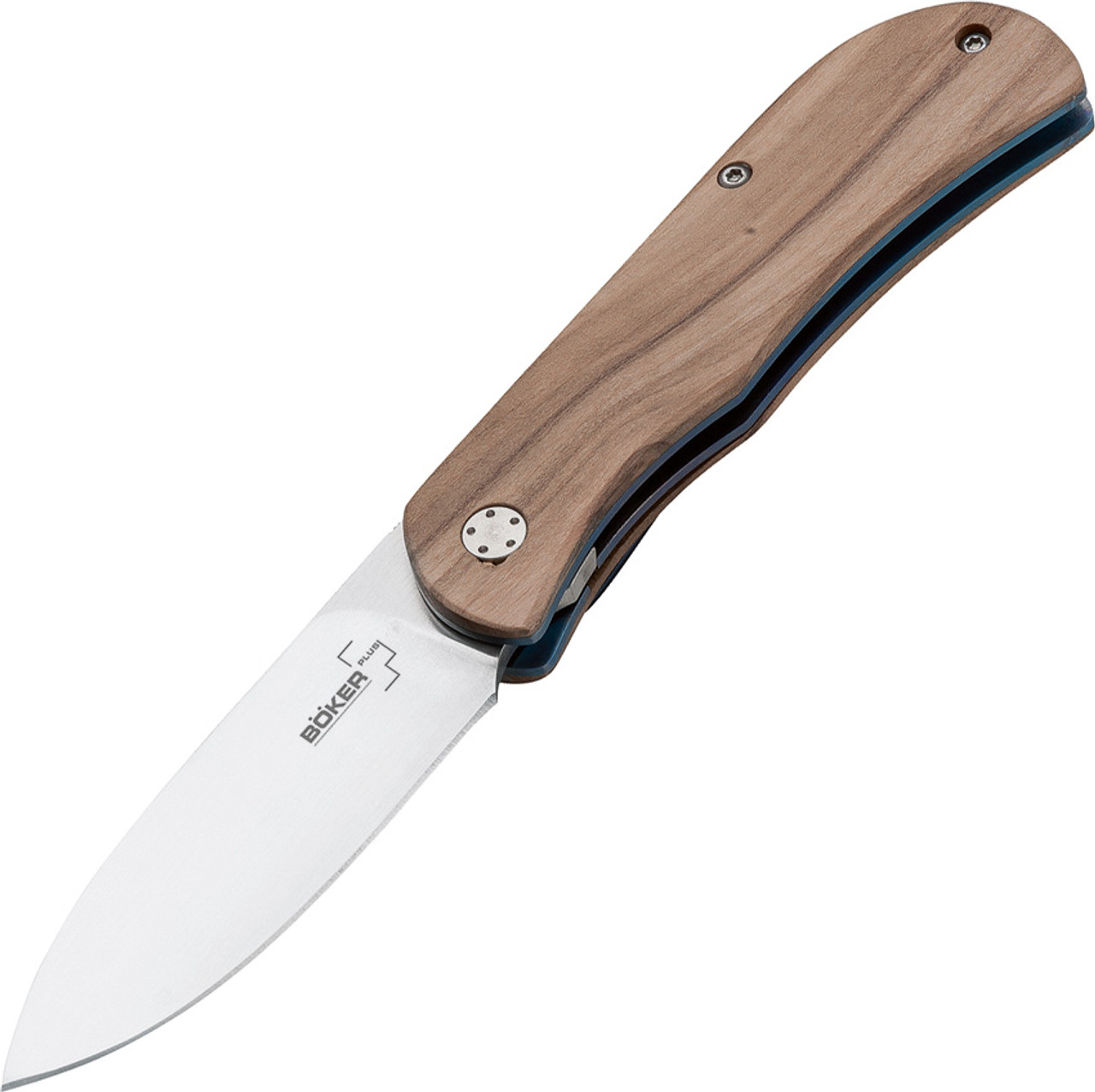 Boker Plus Exskelibur II Olive Wood Linerlock Knife (Satin)