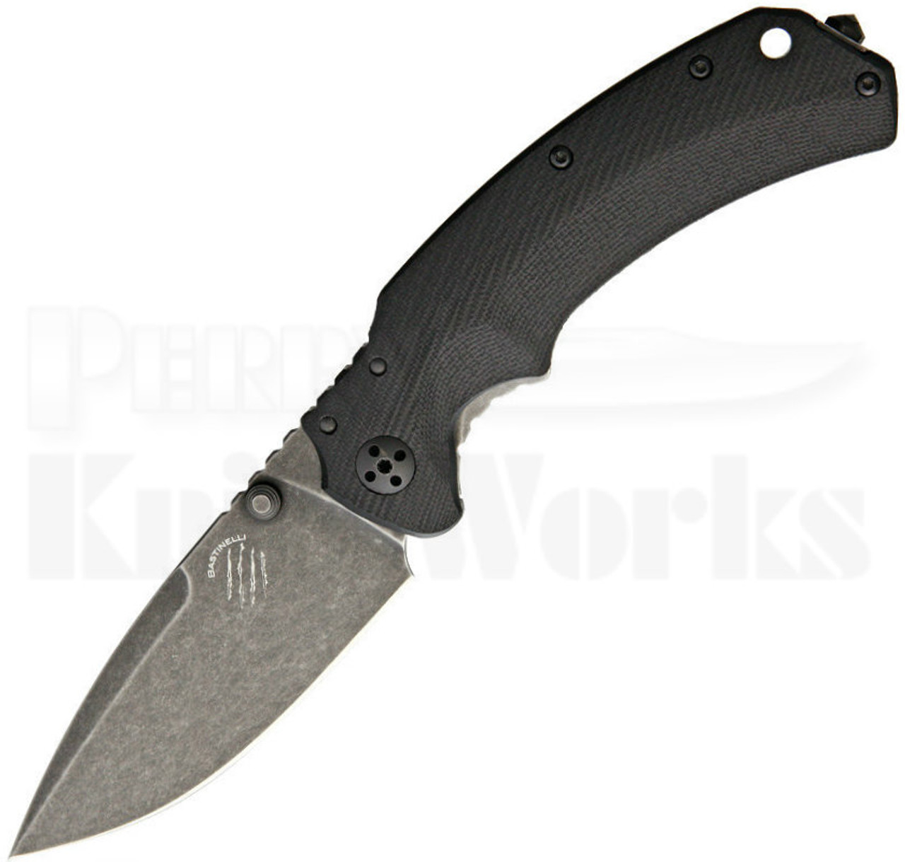 Bastinelli Creations R.E.D Framelock Folder Knife (Dark Stonewash)