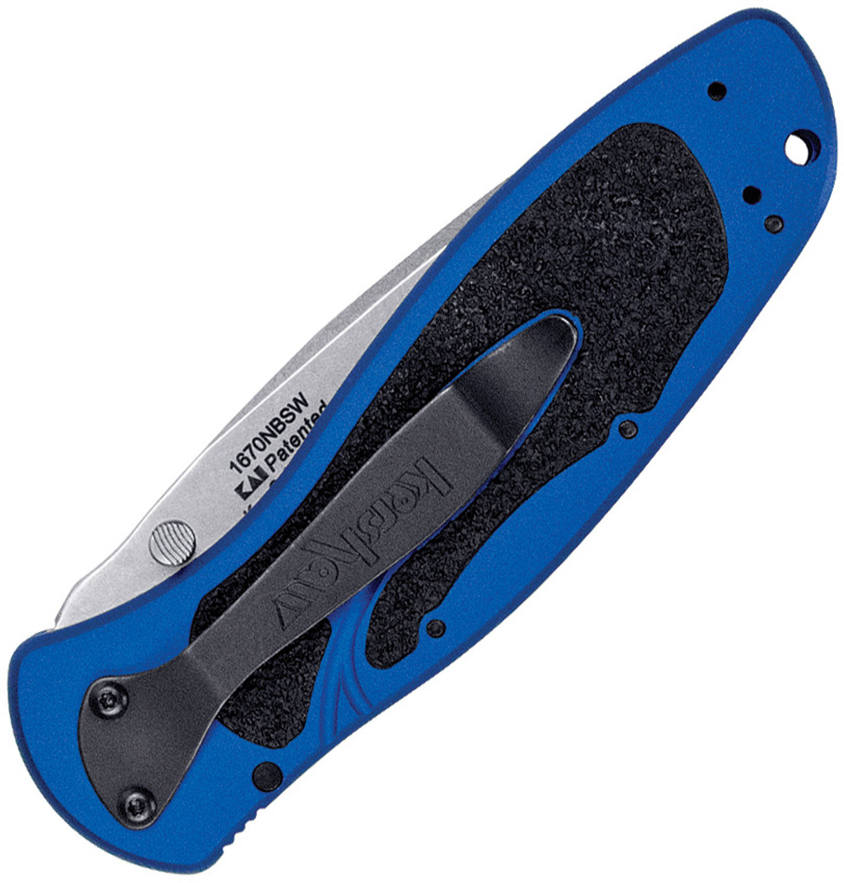 Kershaw Blur Assisted Opening Blue Linerlock Knife (Stonewash) - Closed