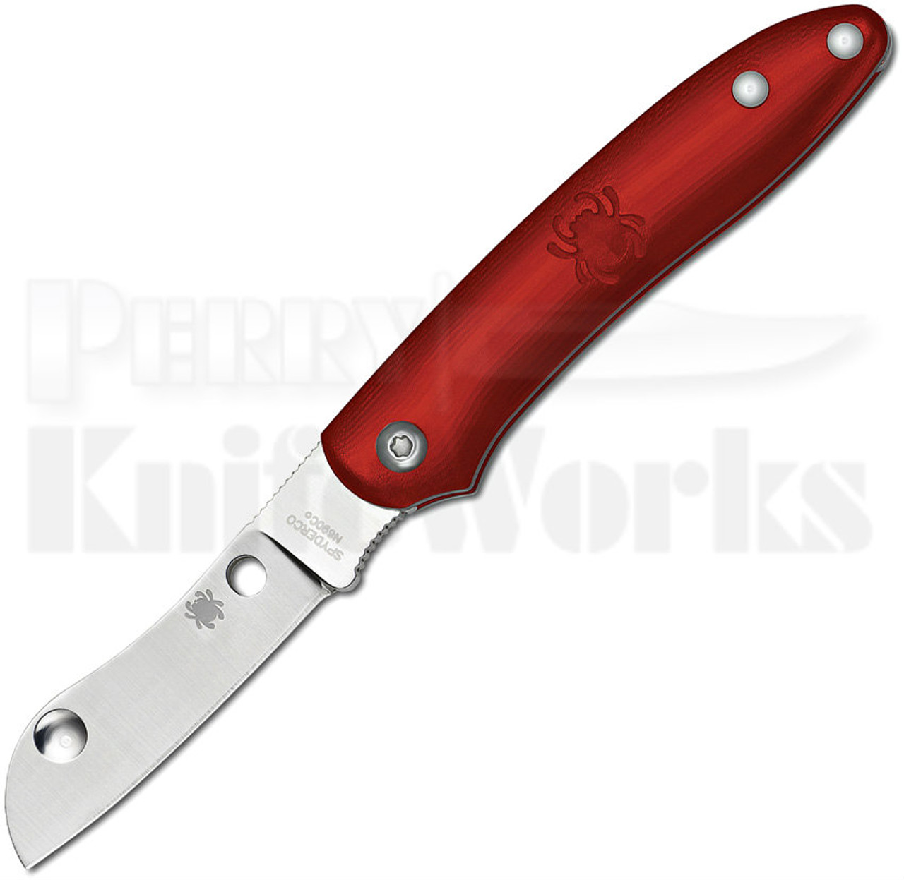 Spyderco Roadie Red FRN Slip Joint Knife (Satin)