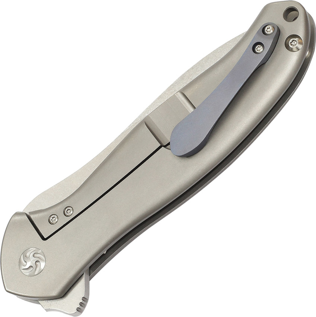 Kizer Cutlery Cucchiara Bad Dog Framelock Knife (Stonewash) - Closed