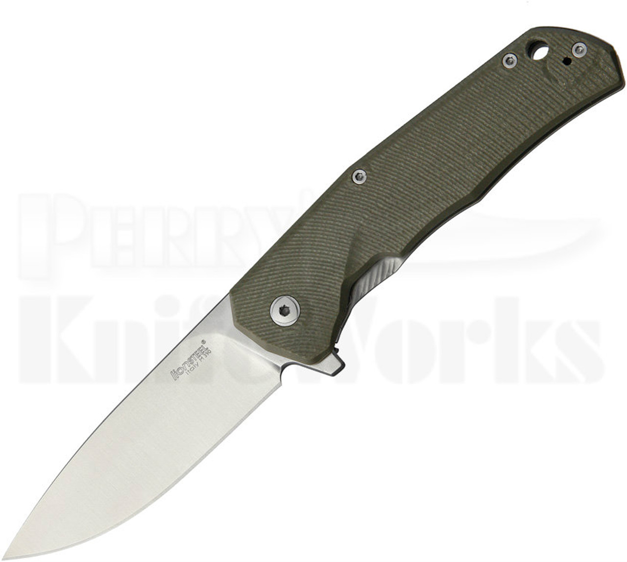 Lion Steel TRE Three Rapid Exchange Framelock Knife Green G10 (Stonewash)