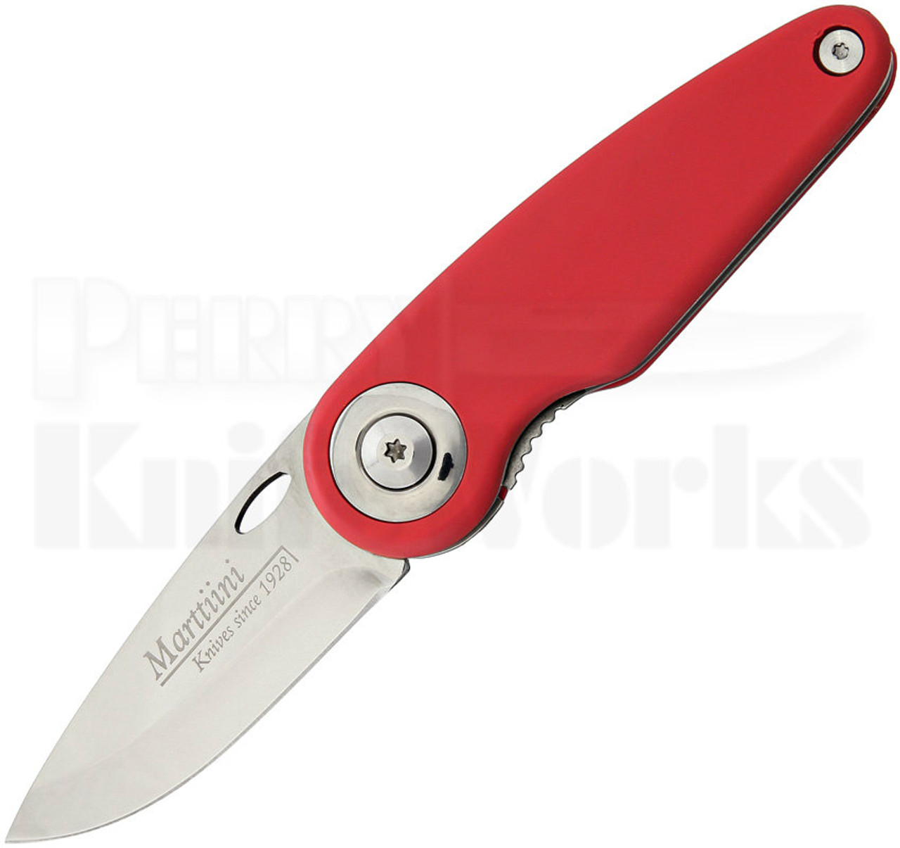 Marttiini Pelican Red Linerlock Folder Knife (Polished)