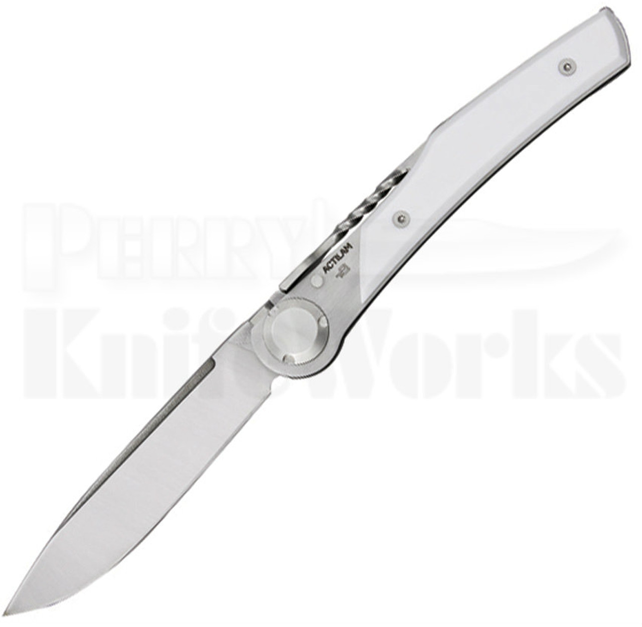 Actilam T3 White Corian Folder Knife (Satin)