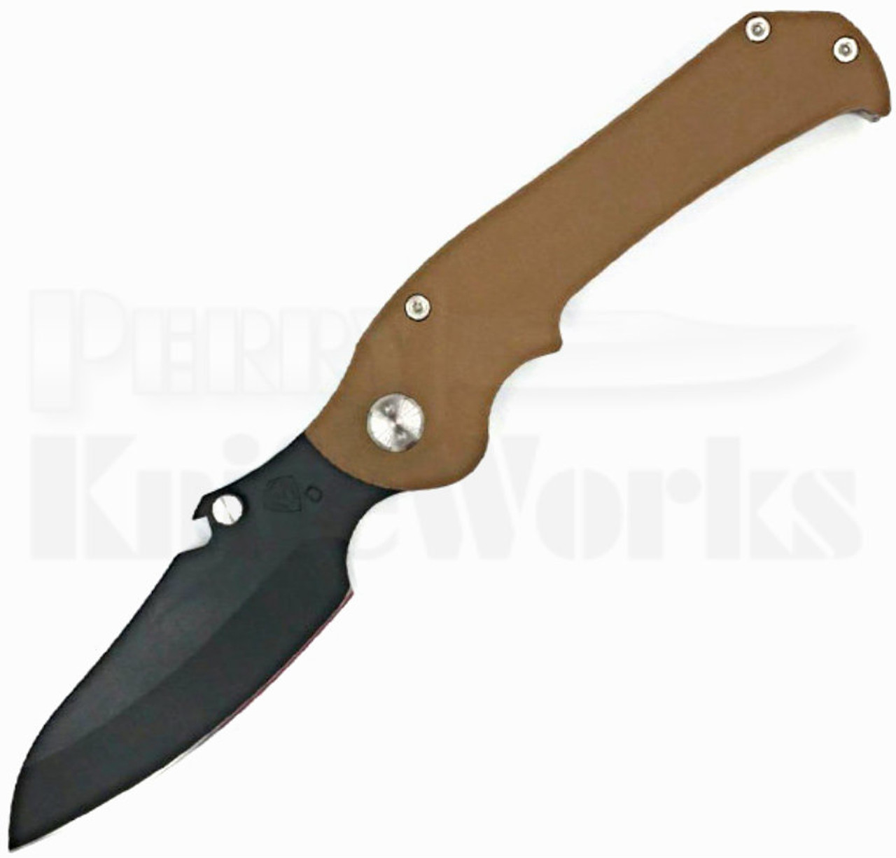 Medford Knife & Tool TFF-3 Coyote/Tumbled Knife (Black PVD)