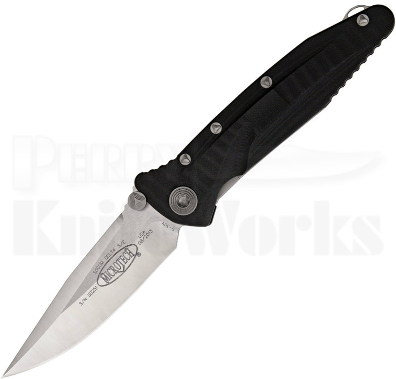 Microtech Socom Delta S/E Black Framelock Knife (Satin)