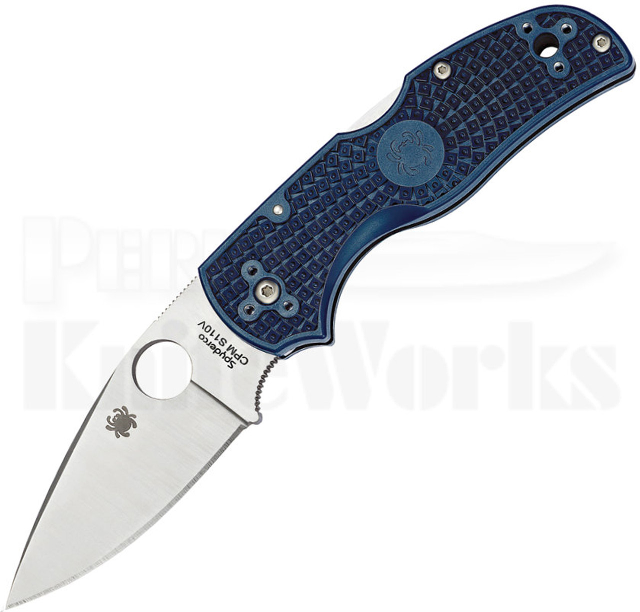 Spyderco Native 5 Dark Blue Lockback Knife (Satin S110V)