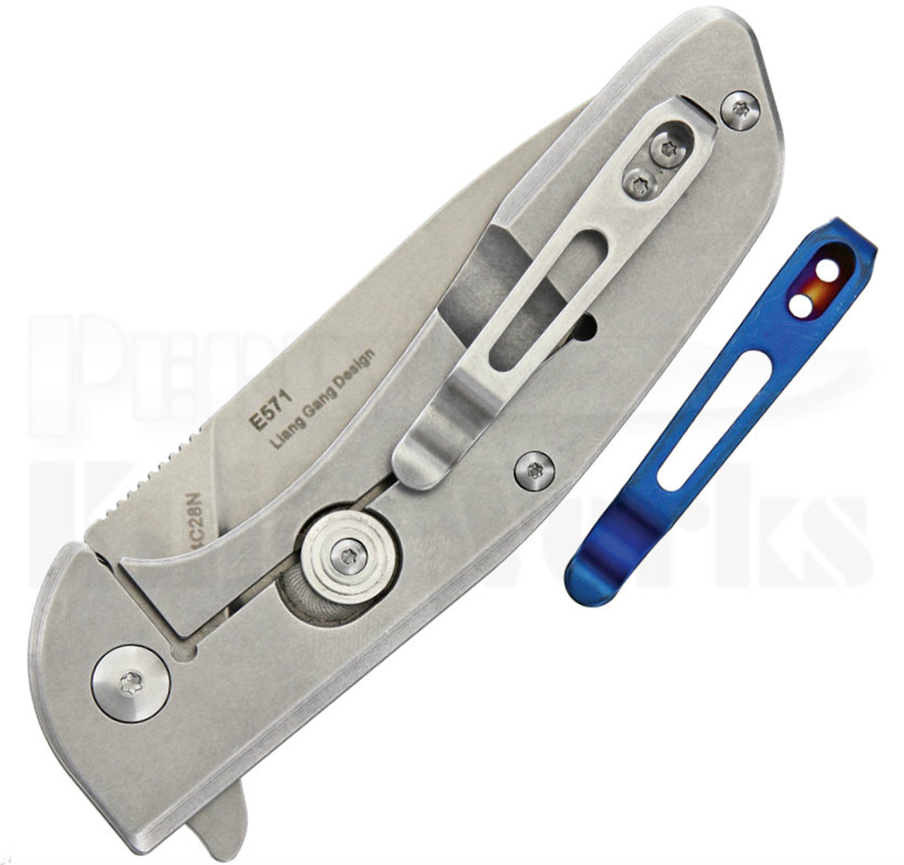 Real Steel E571 Framelock Flipper Knife (Stonewash)