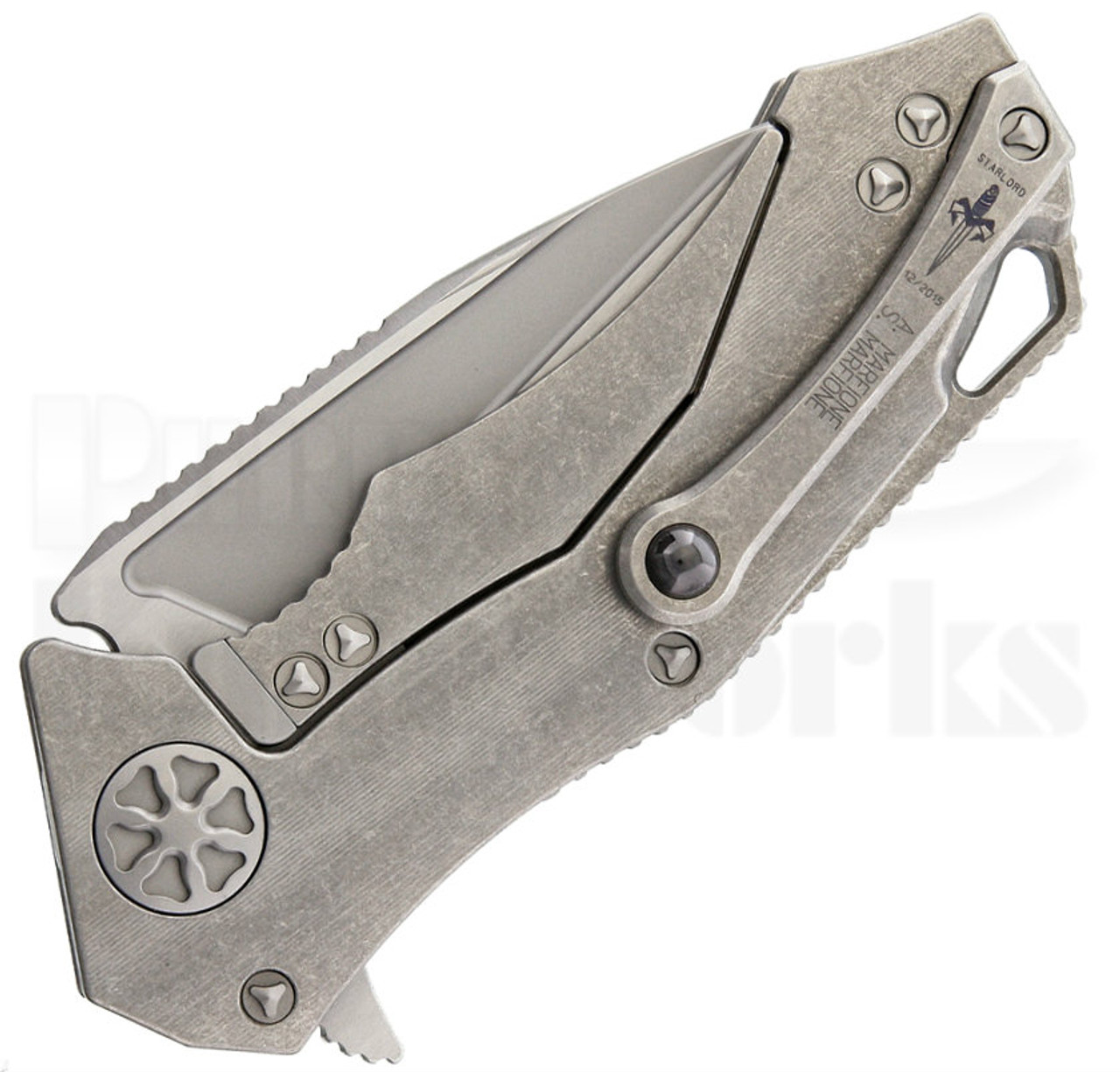 Marfione Custom Starlord Titanium Framelock Knife (Tri Tone)