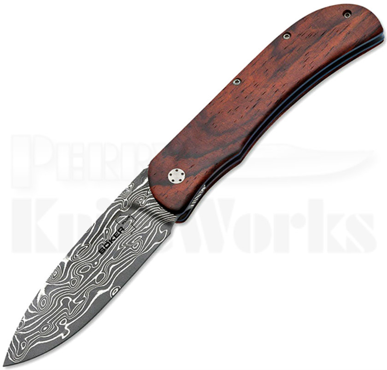 Boker Plus Exskelibur I Cocobolo Linerlock Knife (Damascus)