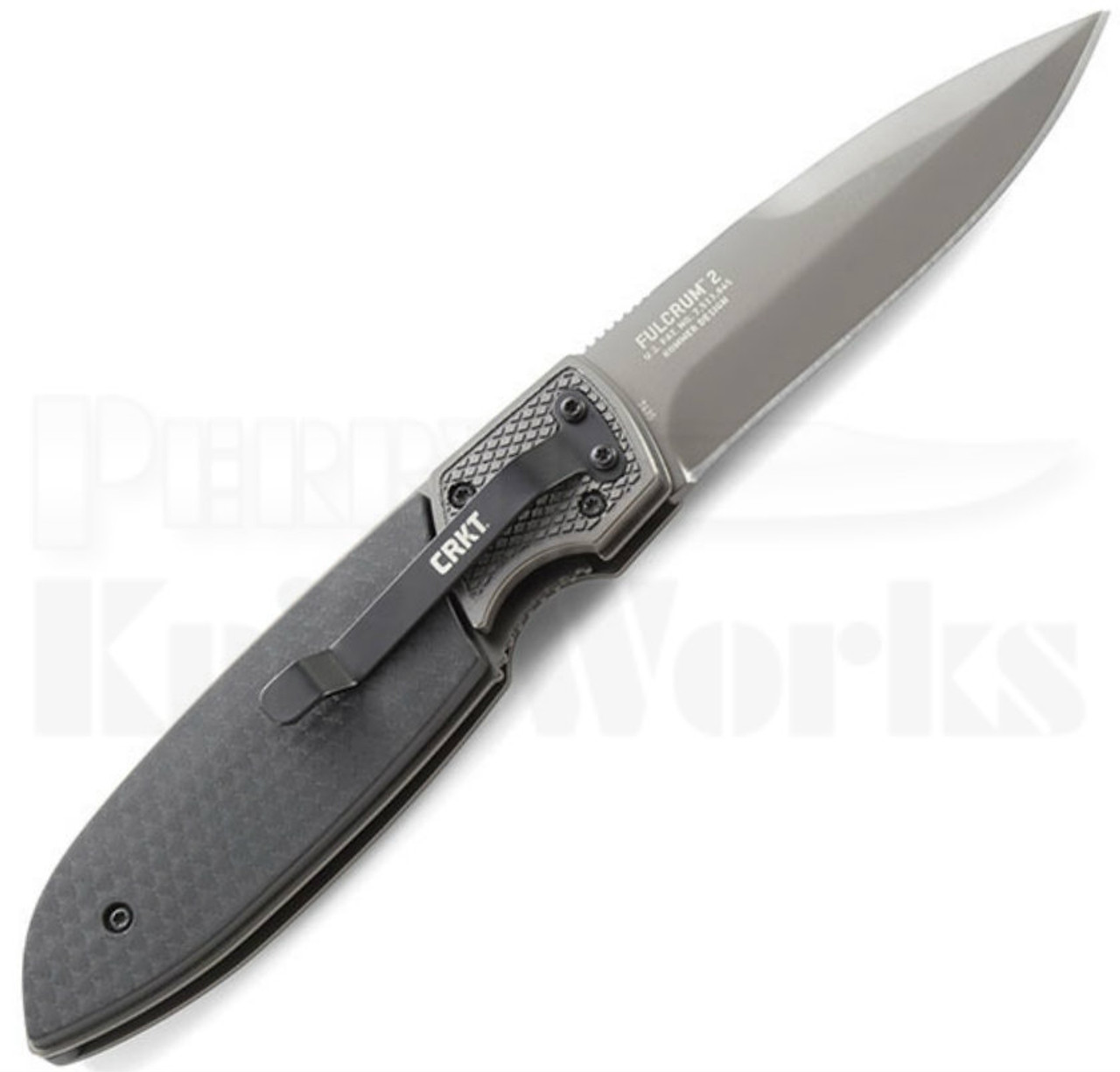 CRKT Russ Kommer Fulcrum 2 Linerlock Knife (Gray)