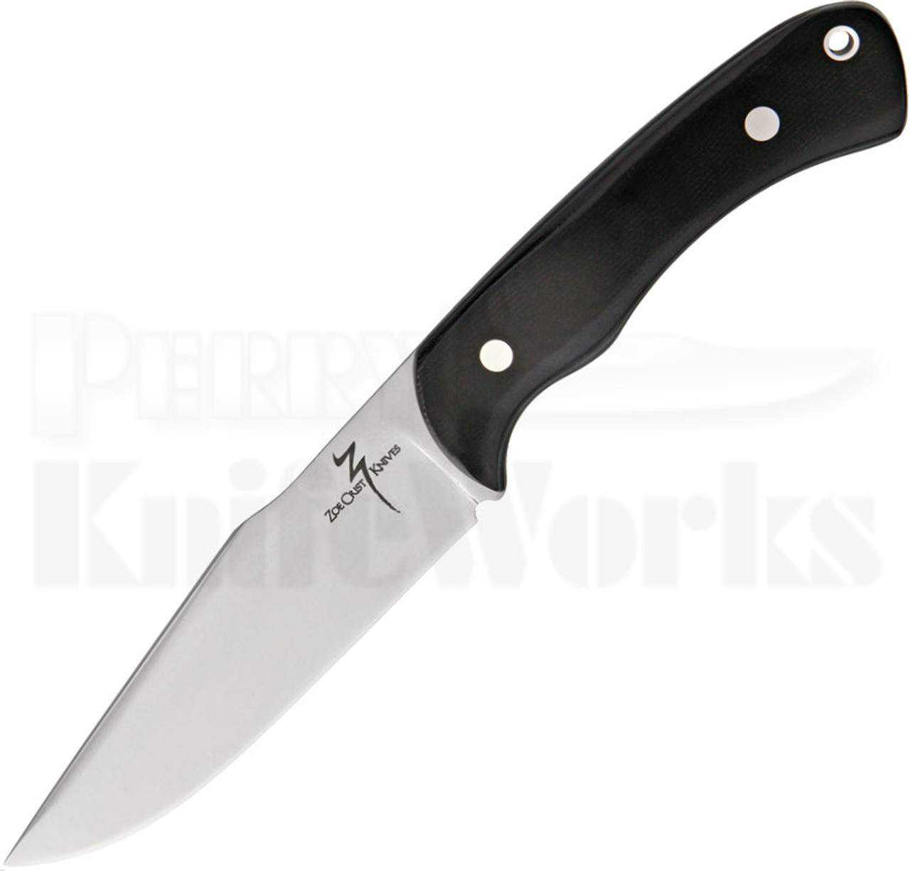 Zoe Crist Santa Fe Black Micarta Fixed Blade Knife (Satin)