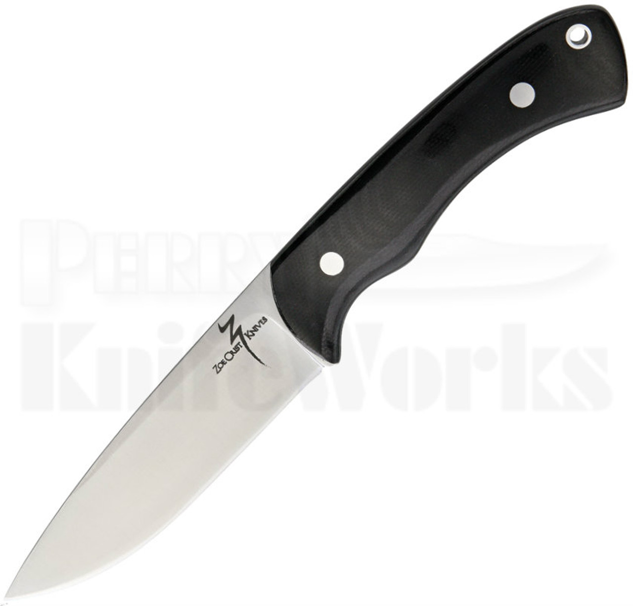 Zoe Crist Saluda Black Micarta Fixed Blade Knife (Satin)