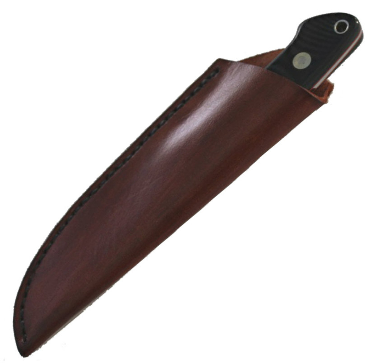 John April Custom Loveless Style Black Fixed Blade Knife (Polish)