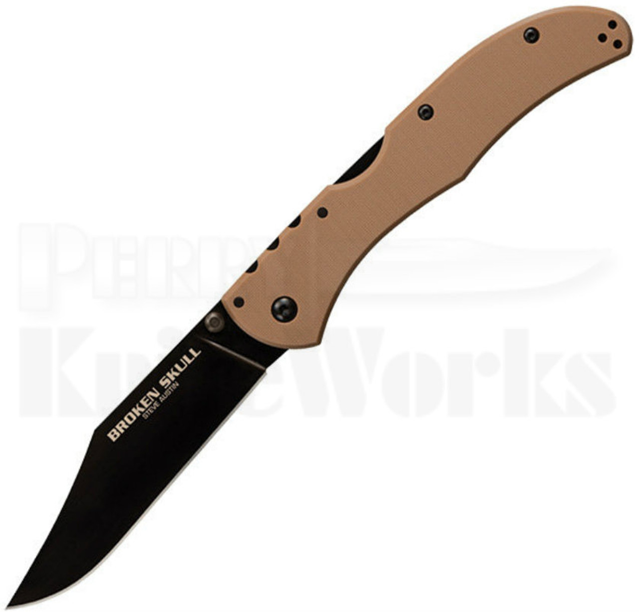 Cold Steel Broken Skull II Coyote Tan Lockbak Knife (Black)