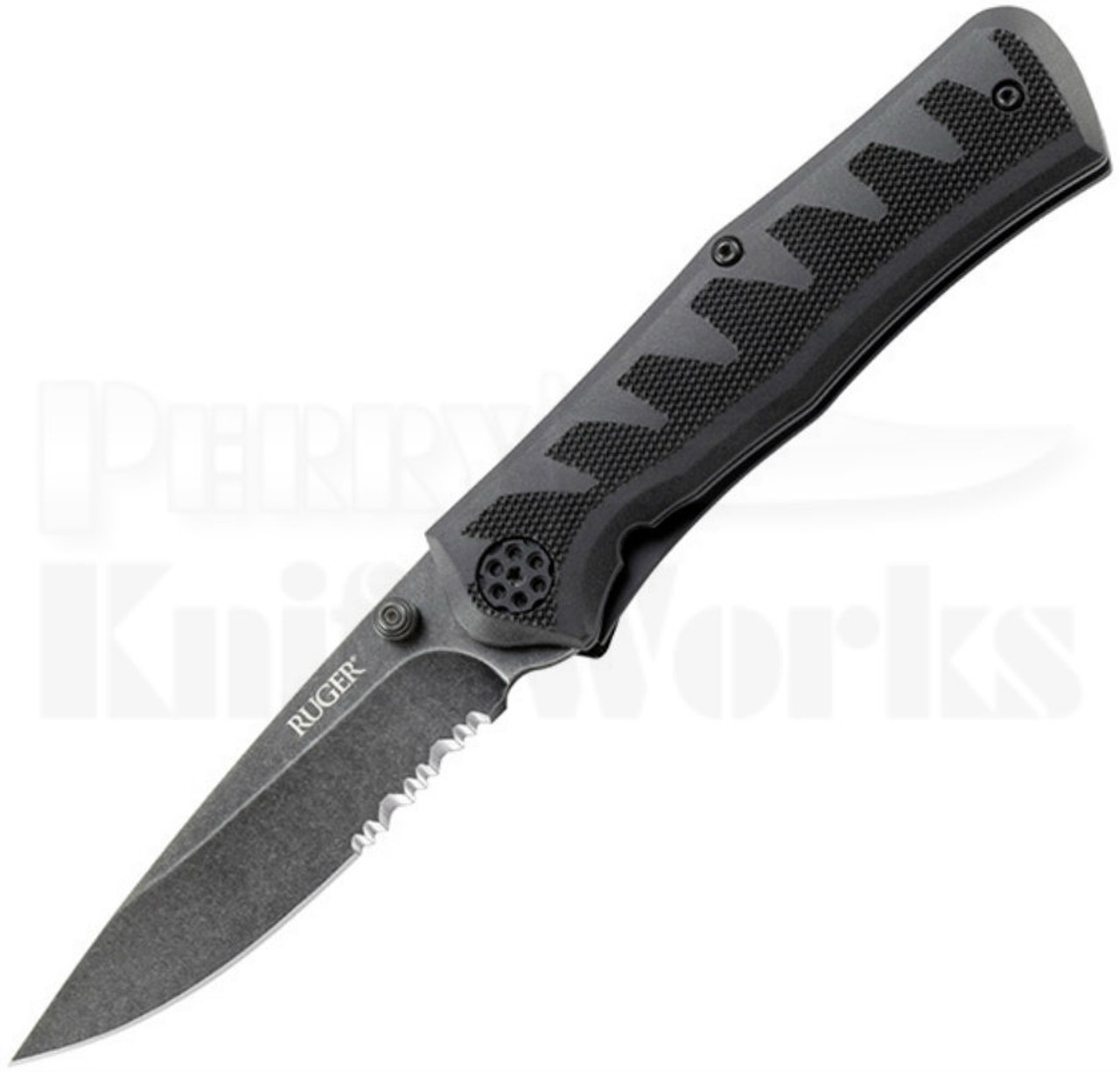 CRKT Ruger Knives Crack Shot Compact A/O Knife (Black SW Serr)