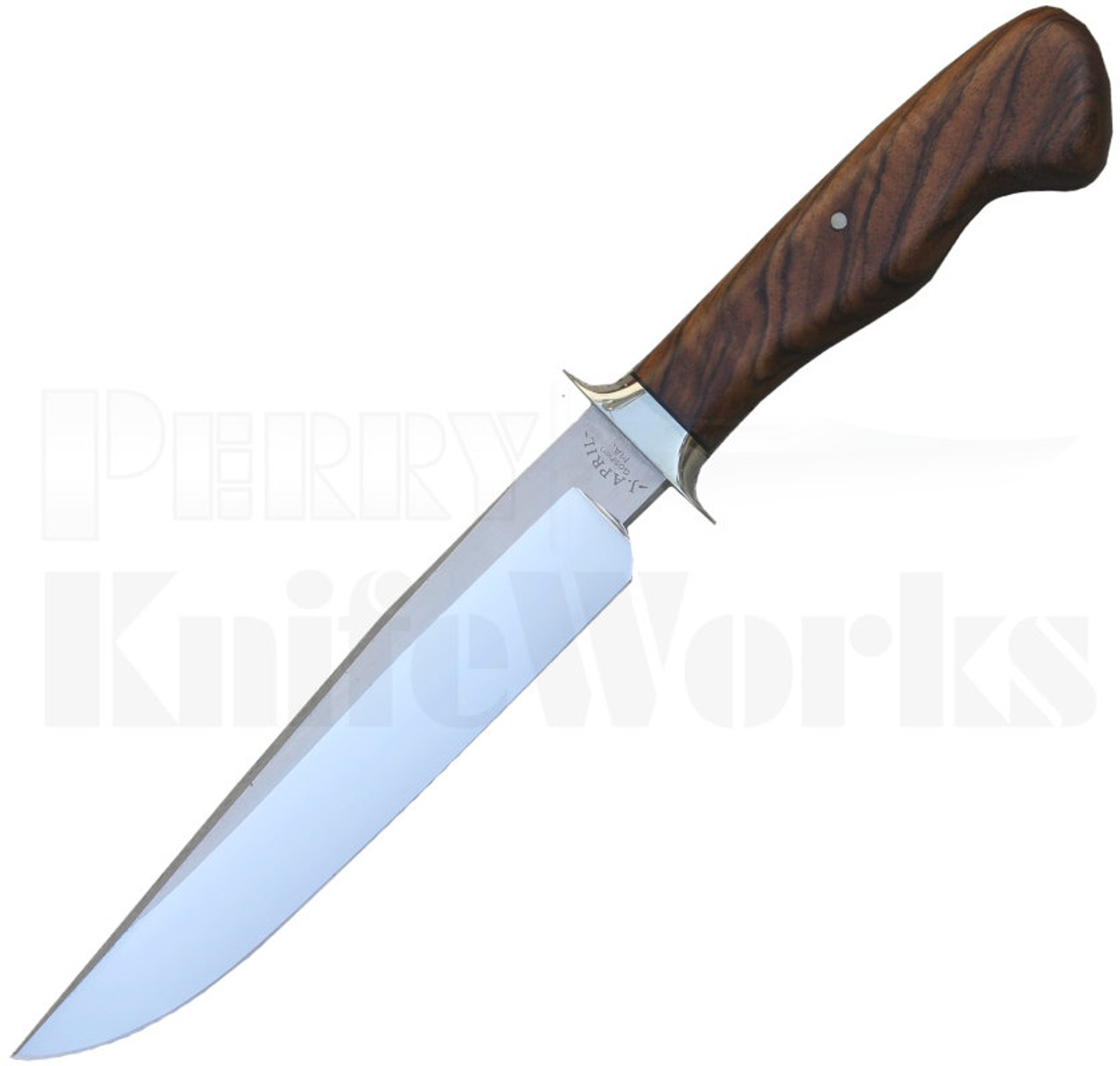 John April Custom English Walnut Fixed Blade Knife