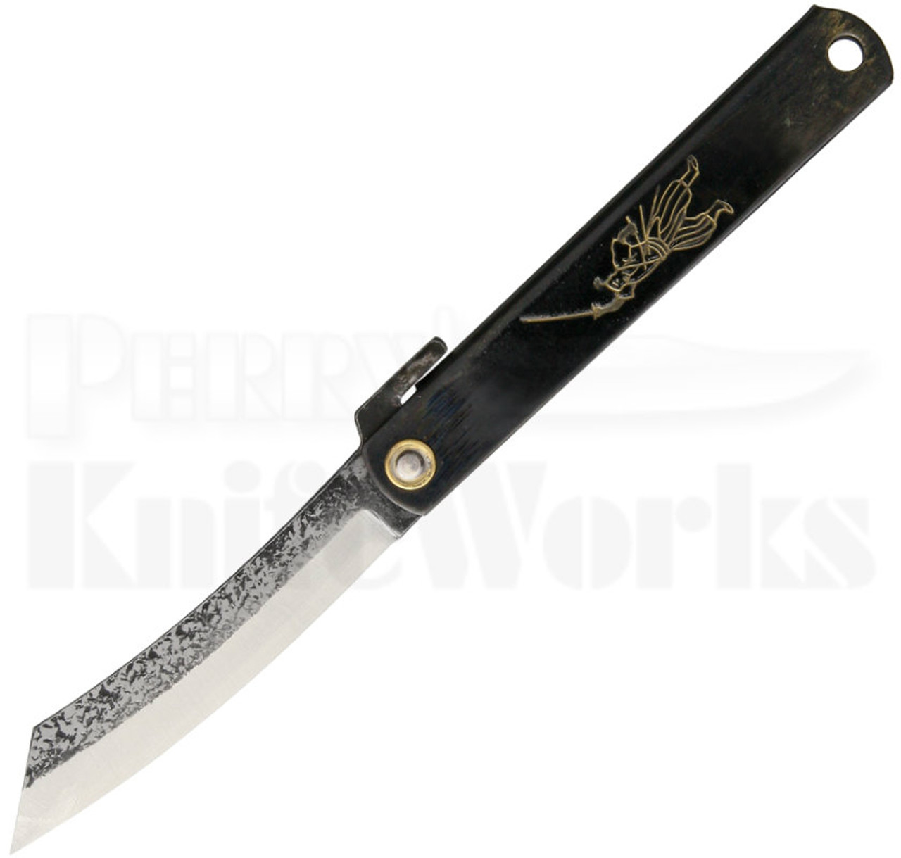 Nagao Higonokami Black Friction Folder Knife (Hammer Finish)