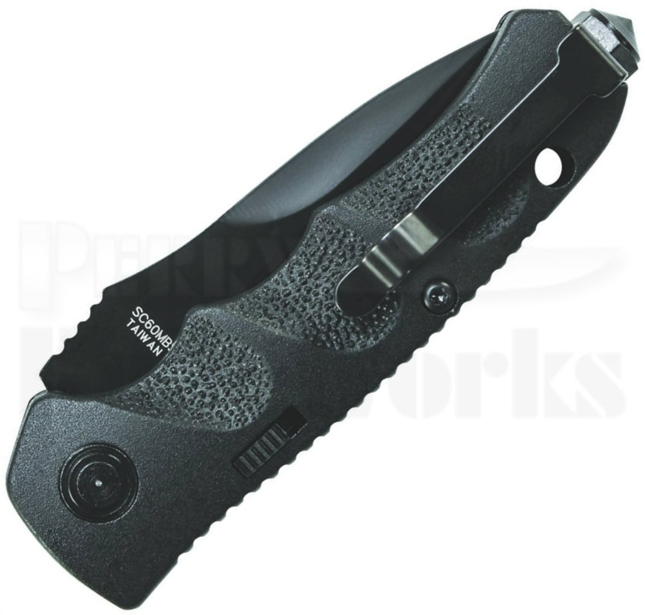 Schrade Extreme Survival Mini Automatic Knife (Black Serr) SC60MBS