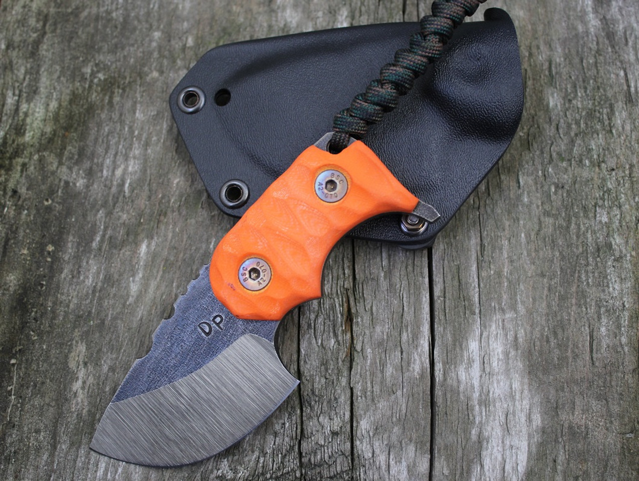 Wander Tactical Tryceratops Orange Fixed Blade Knife (2.5" Two Tone)