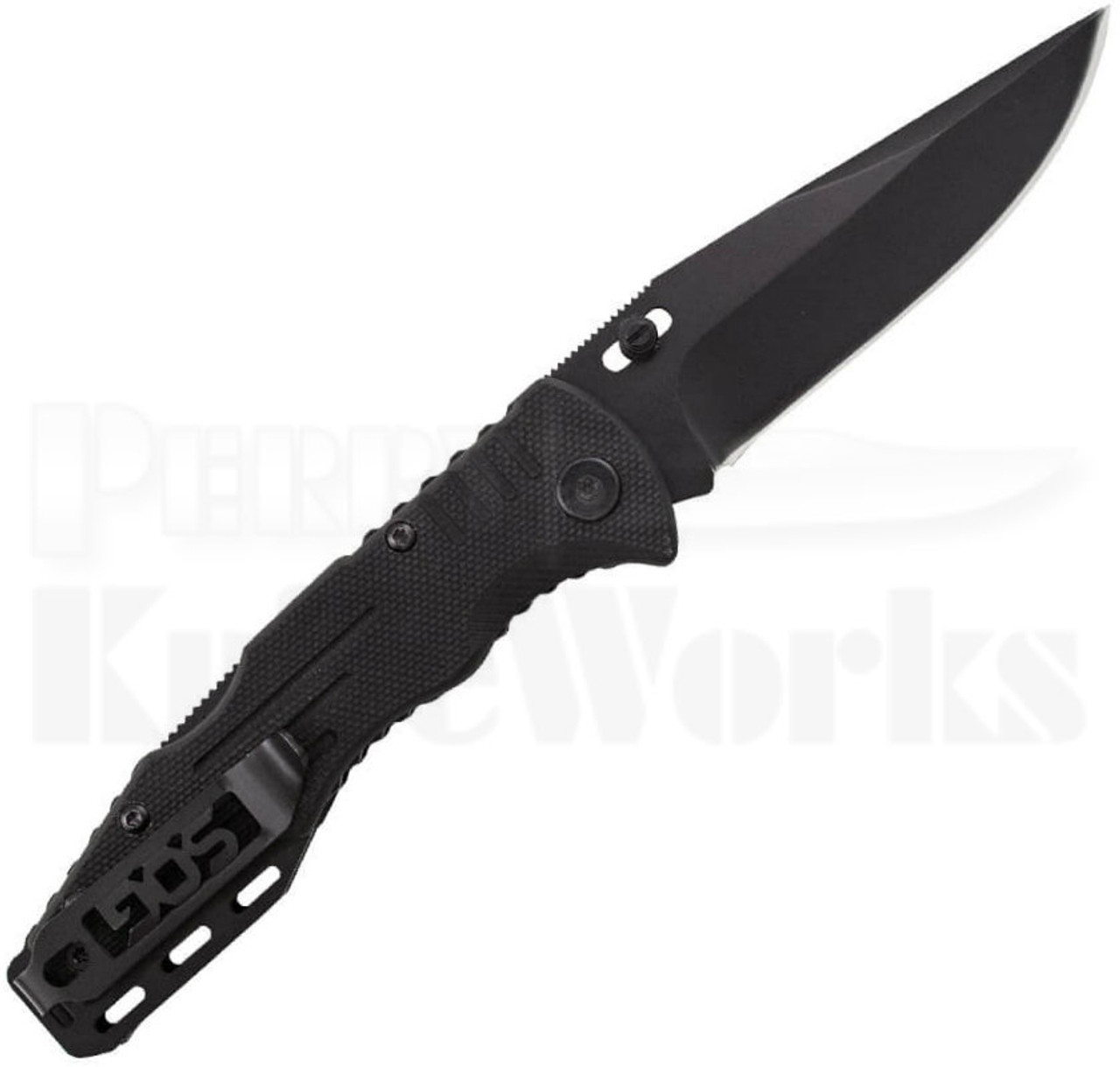 SOG Fusion Salute Mini Lockback Knife (3.125" Black) FF1101