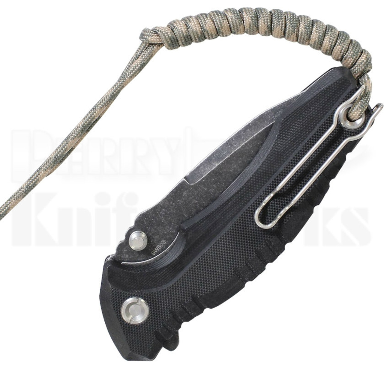 Smith & Wesson Tactical Linerlock Flipper Knife (3.82" Blackwash)