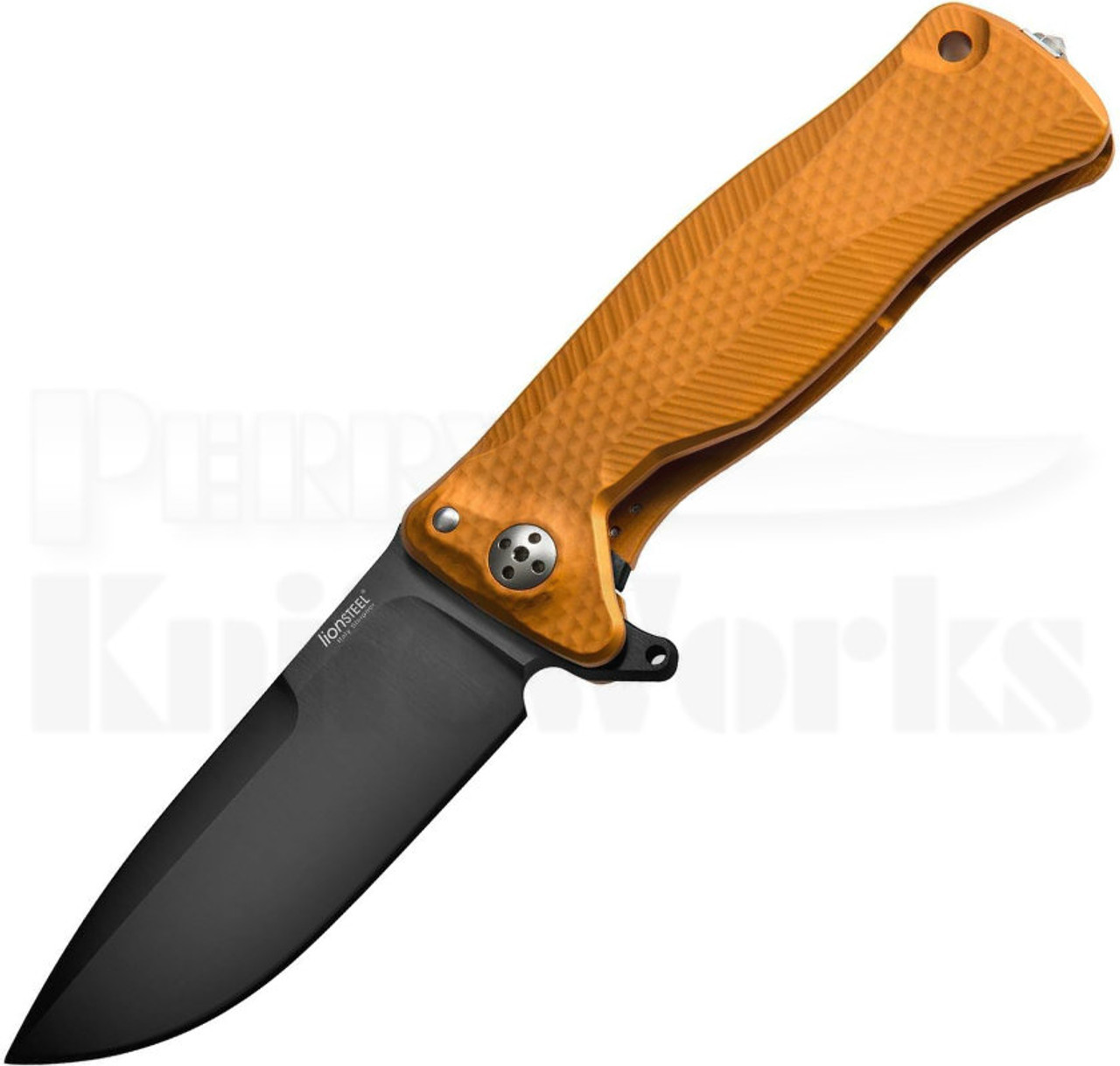 Lion Steel SR-11 Framelock Knife Orange (3.7" Black) SR11A-OB
