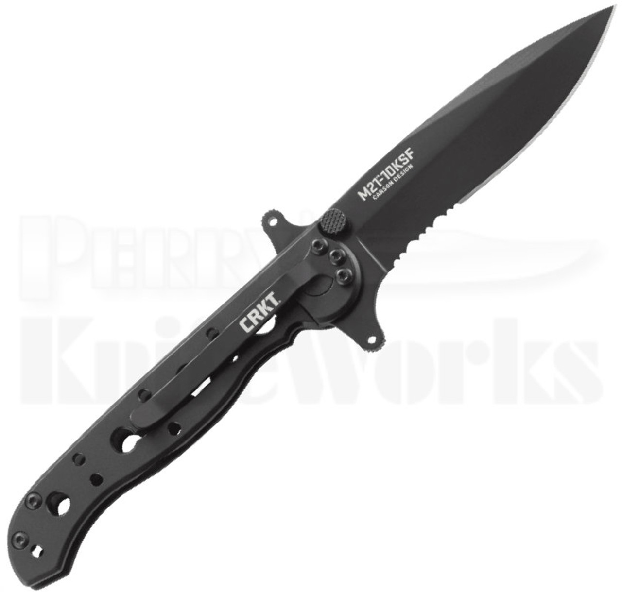 CRKT Carson M21-10KSF Frame Lock Flipper Knife (3" Black Serr)