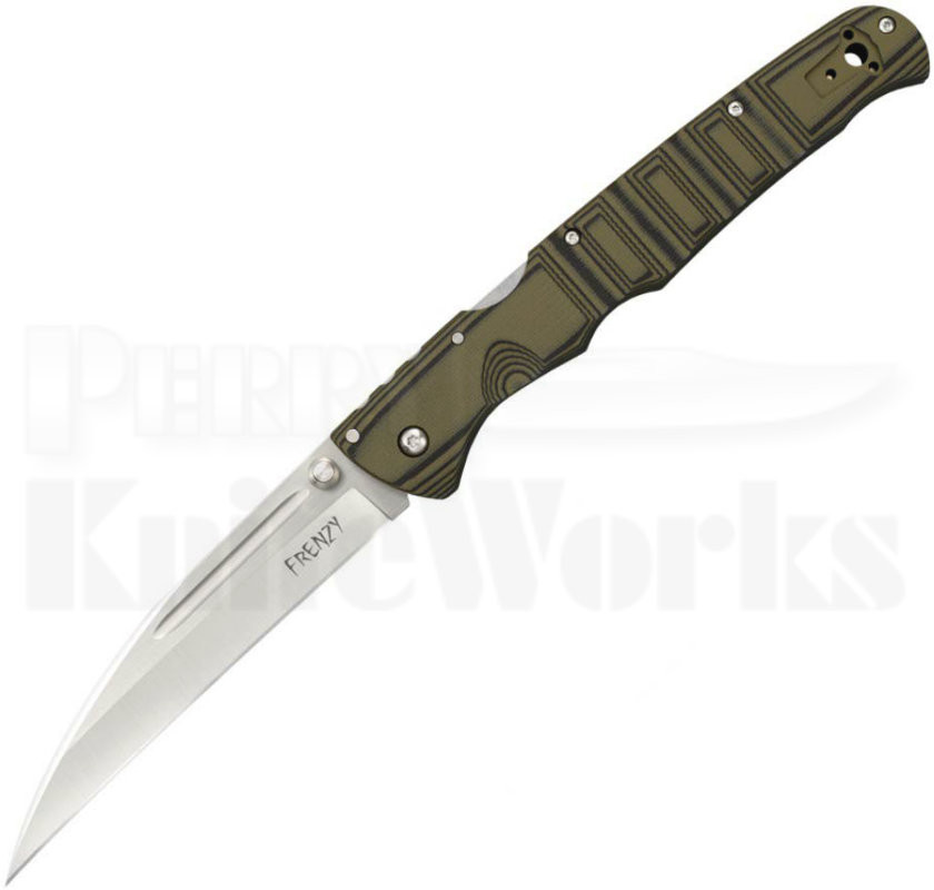 Cold Steel Frenzy I Tri-Ad Lock Knife Black/Green G10 l 62PV1