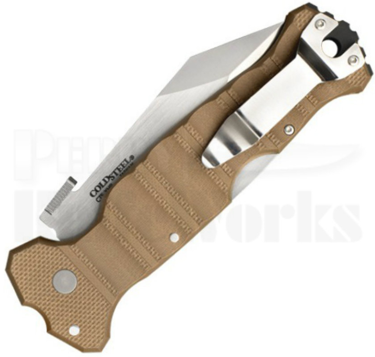 Cold Steel Immortal Tri-Ad Lock Knife Coyote Tan G10 23HVB l For Sale