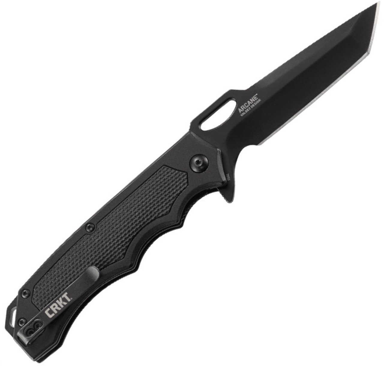 CRKT Septimo "Forged By War" Linerlock Knife Black (3.62" Black) 7050