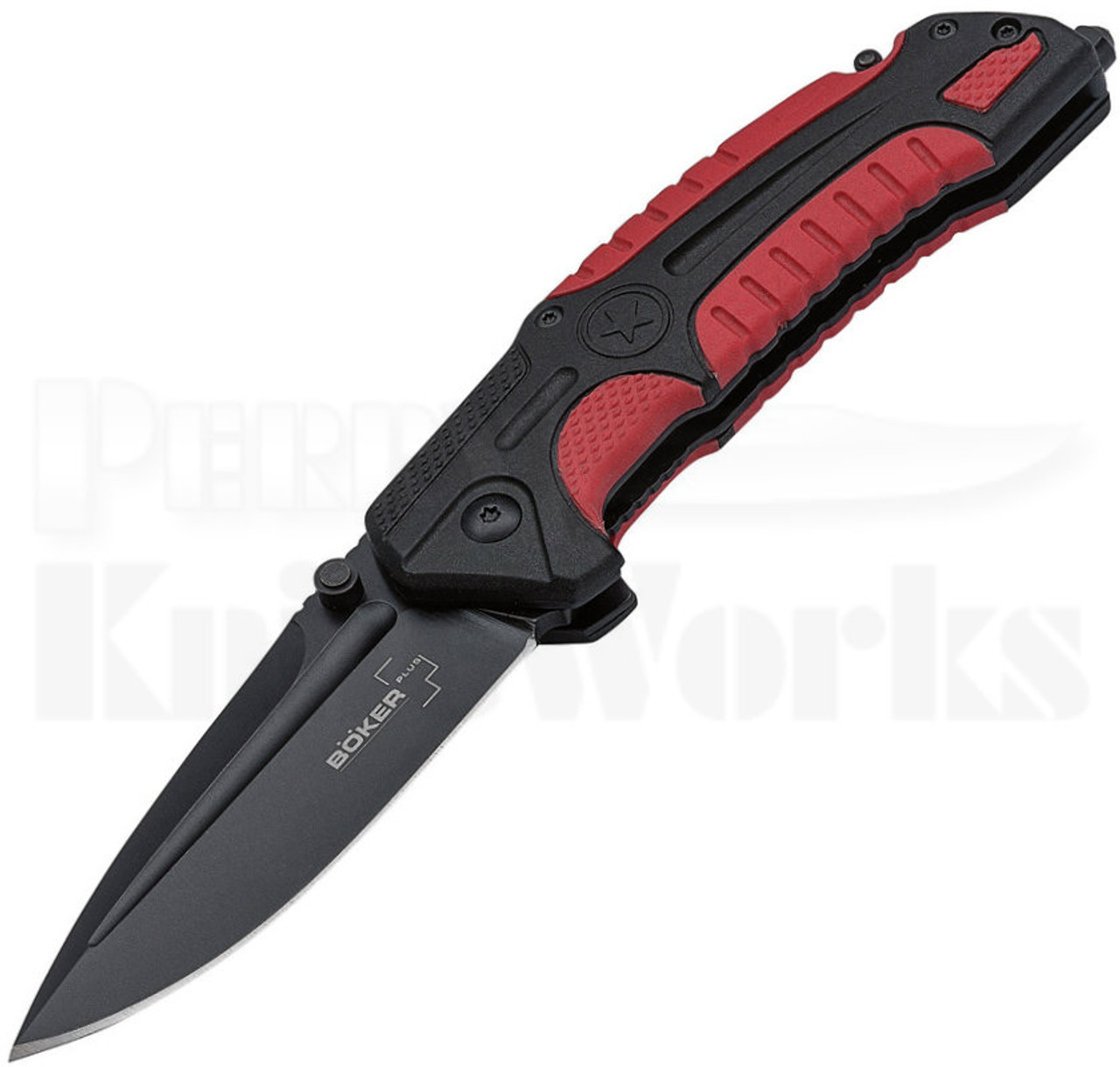 Boker Plus Savior 1 Liner Lock Knife Black/Red 01BO320