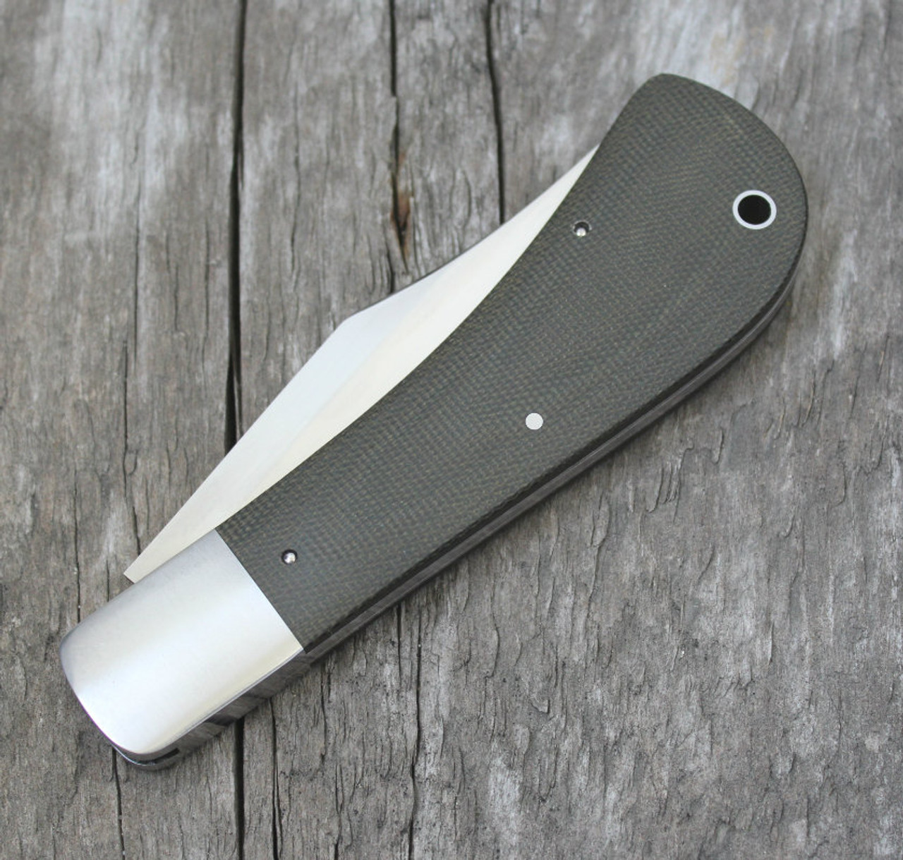 Phil Jacob Green Micarta Lanny's Clip Slip Joint Knife (4.0" Satin) 