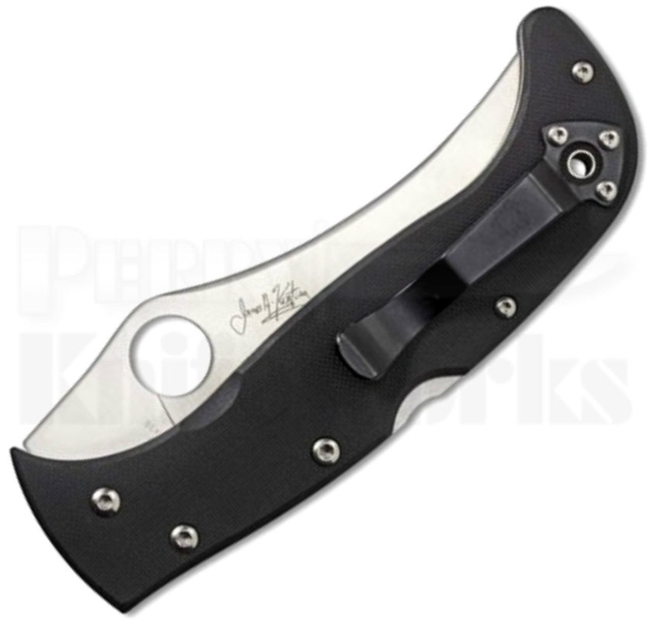 Spyderco Chinook 4 Lock Back Knife Black (3.89" Satin) C63GP4