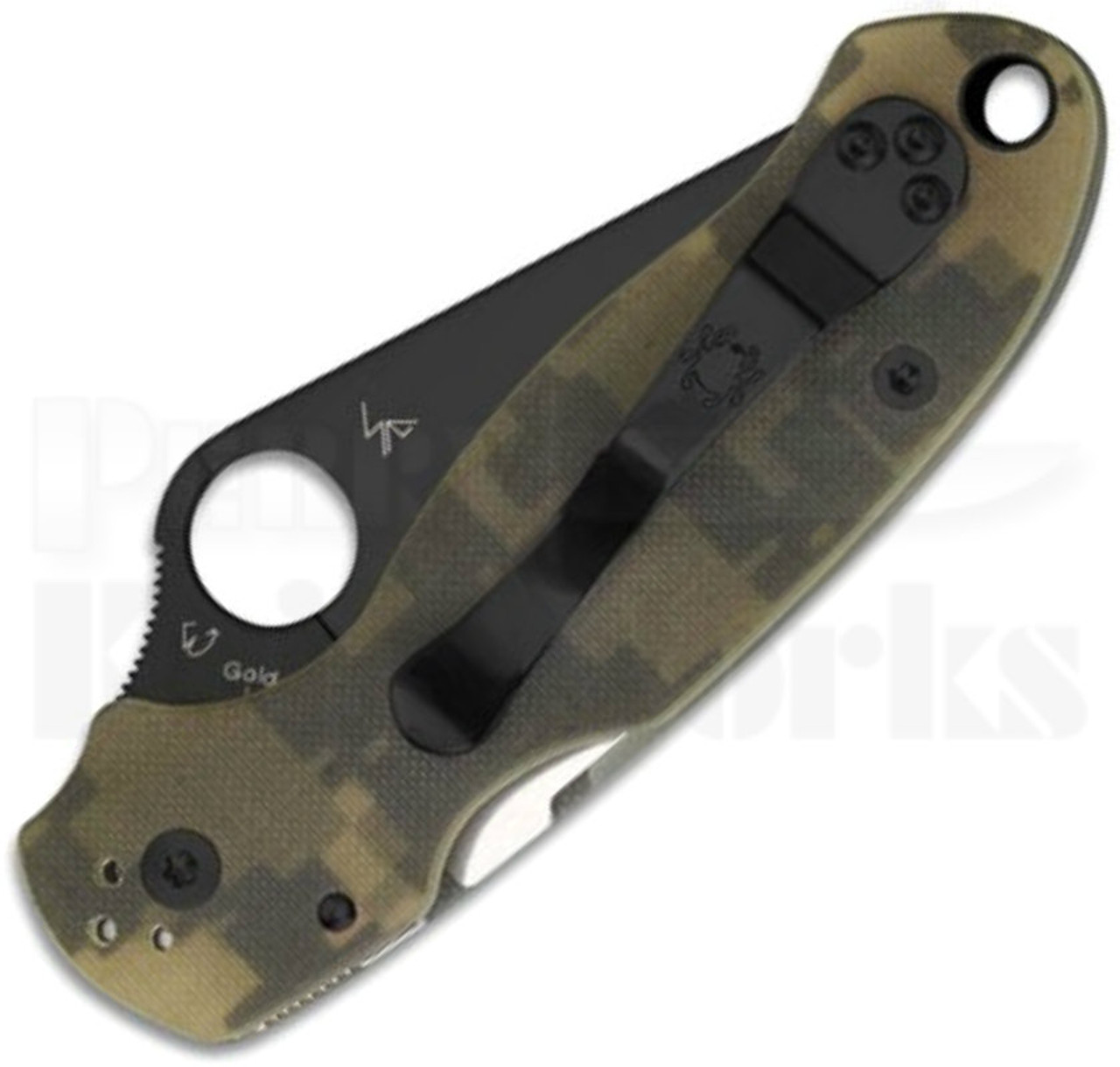 Spyderco Para 3 Compression Lock Knife Camo (3" Black) 