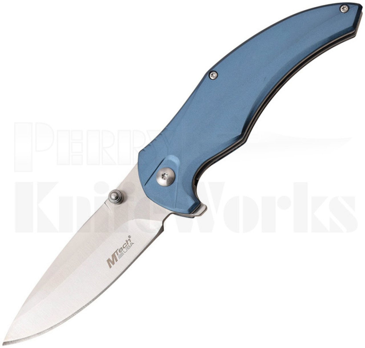 MTech USA Linerlock Knife Blue Aluminum MT-1035BL