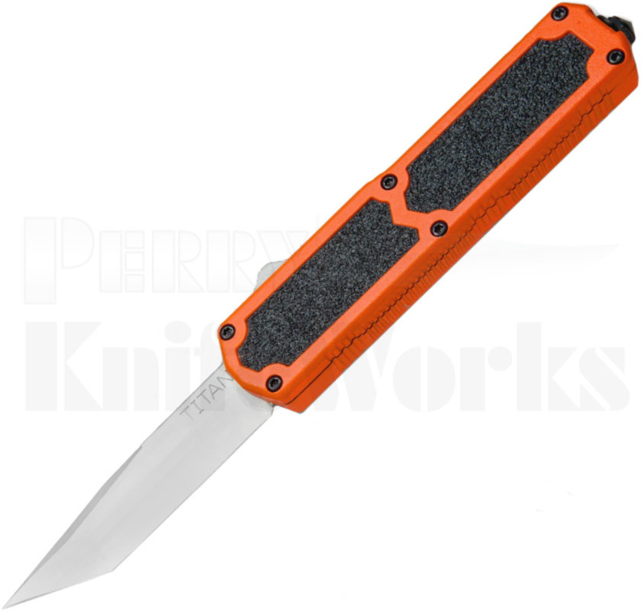 Titan Orange D/A OTF Automatic Knife Tanto