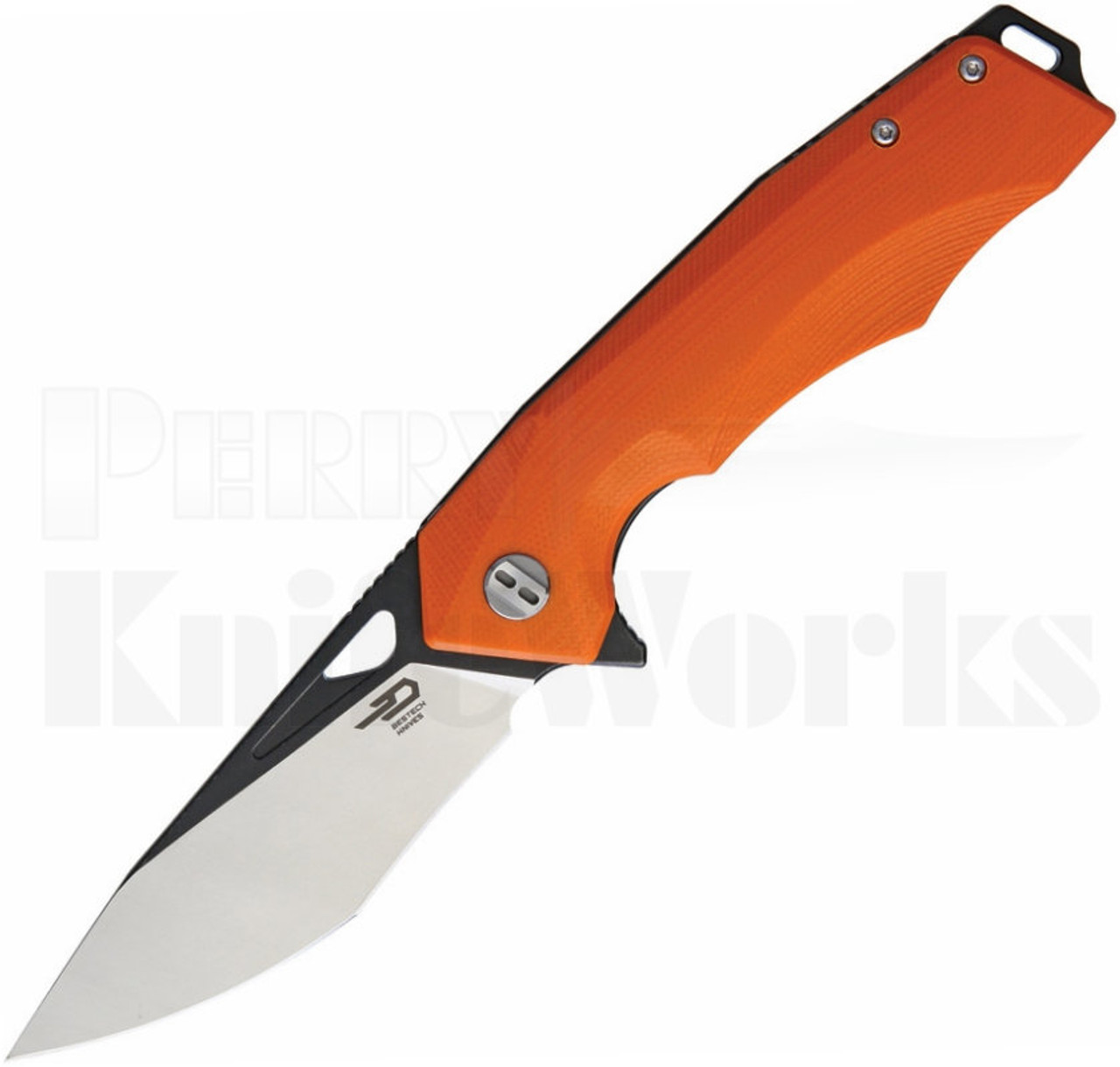 Bestech Knives Toucan Linerlock Knife Orange G-10 Satin D2