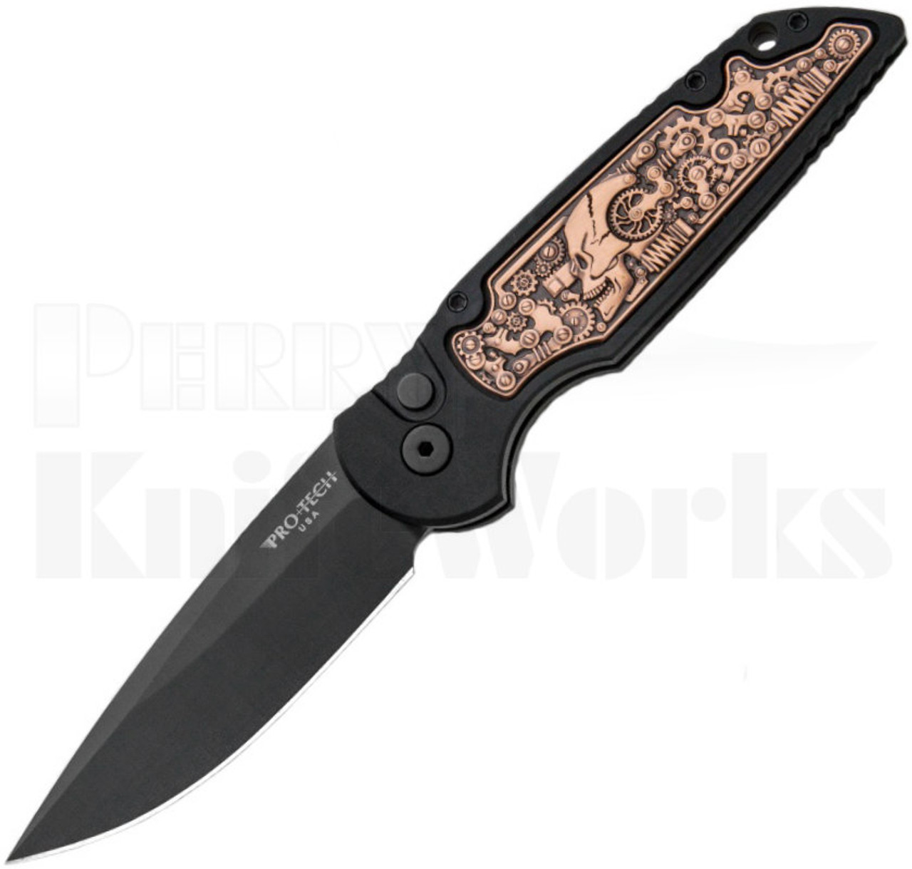 Protech TR-3 Shaw Steampunk Automatic Knife Copper